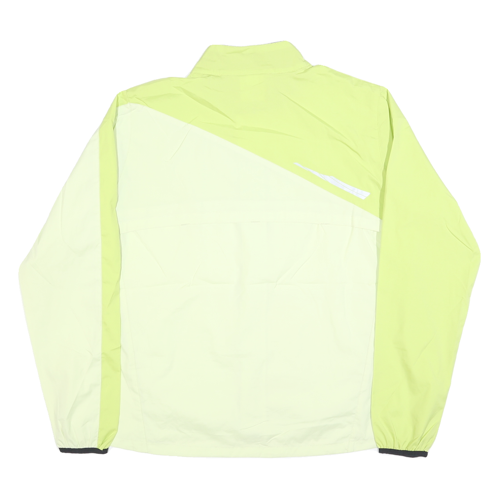 NEW BALANCE Womens Yellow & Cream Running Jacket XL Polyester Blend Zip