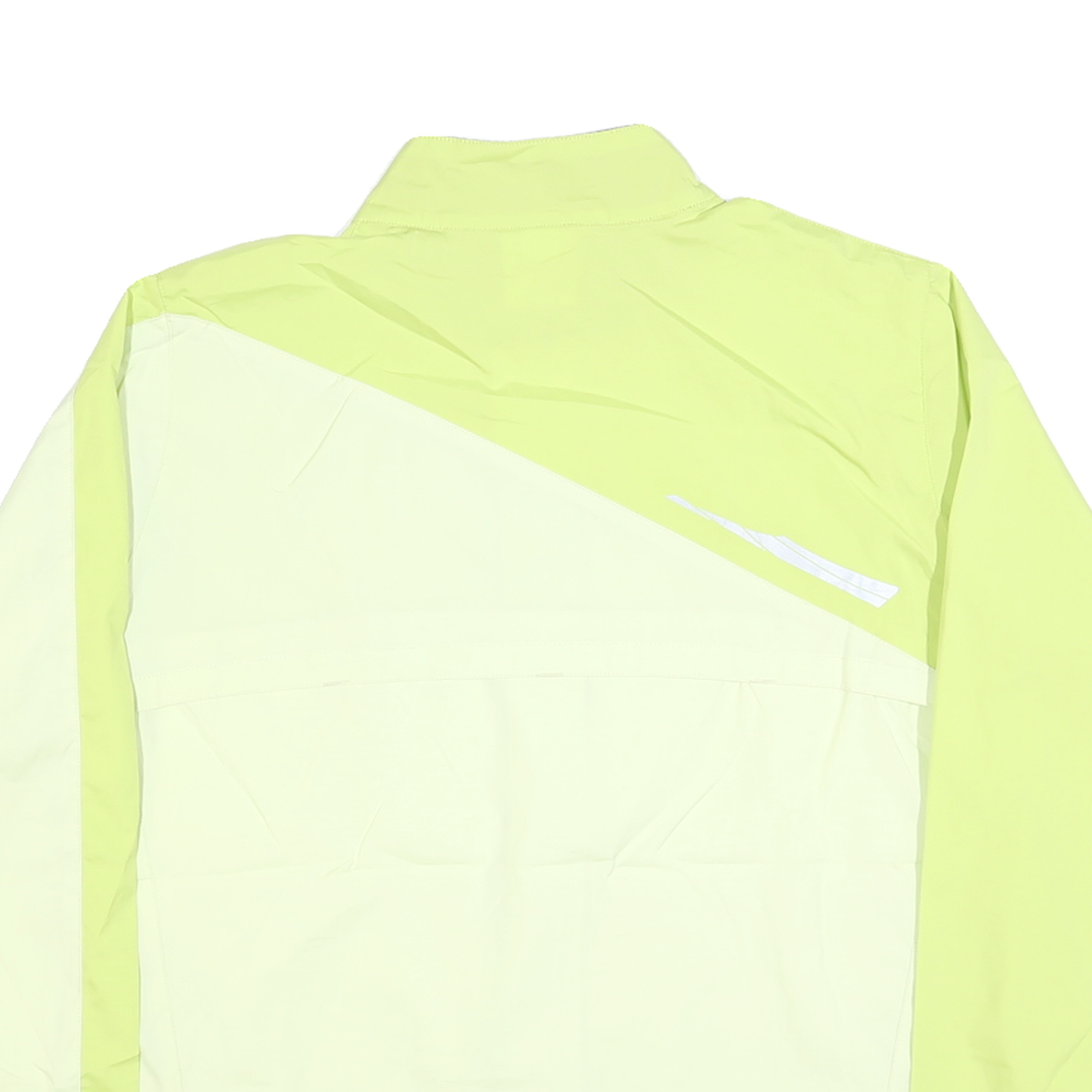 NEW BALANCE Womens Yellow & Cream Running Jacket XL Polyester Blend Zip