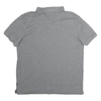 CALVIN KLEIN Mens Grey Short Sleeve Plain Polo Shirt L Casual Classic Cotton