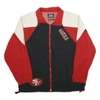 MIRAGE Mens Black & Red San Francisco Jacket L Nylon Zip Retro Sportswear