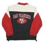 MIRAGE Mens Black & Red San Francisco Jacket L Nylon Zip Retro Sportswear