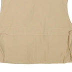 TEENY NYMPH Mens Beige Utility Jacket L Polyester Blend Zip Plain Outdoor Vest