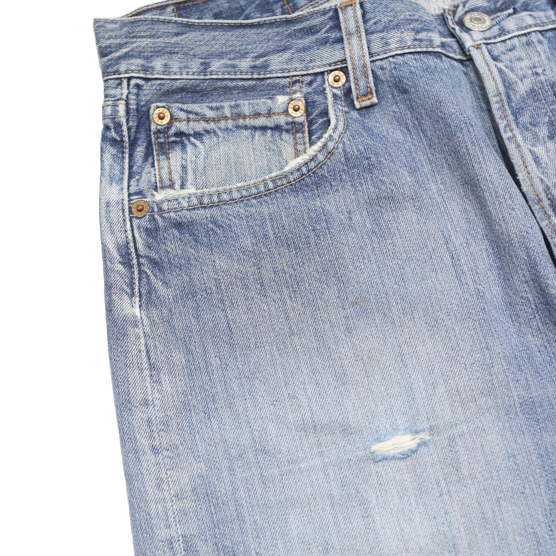 LEVI'S 501 Mens Jeans Blue Regular Straight Denim Light W34 L29 Classic Button