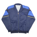 CAMPAGNOLO Mens Blue & Navy Track Jacket L Polyester Colourblock Zip Long Sleeve