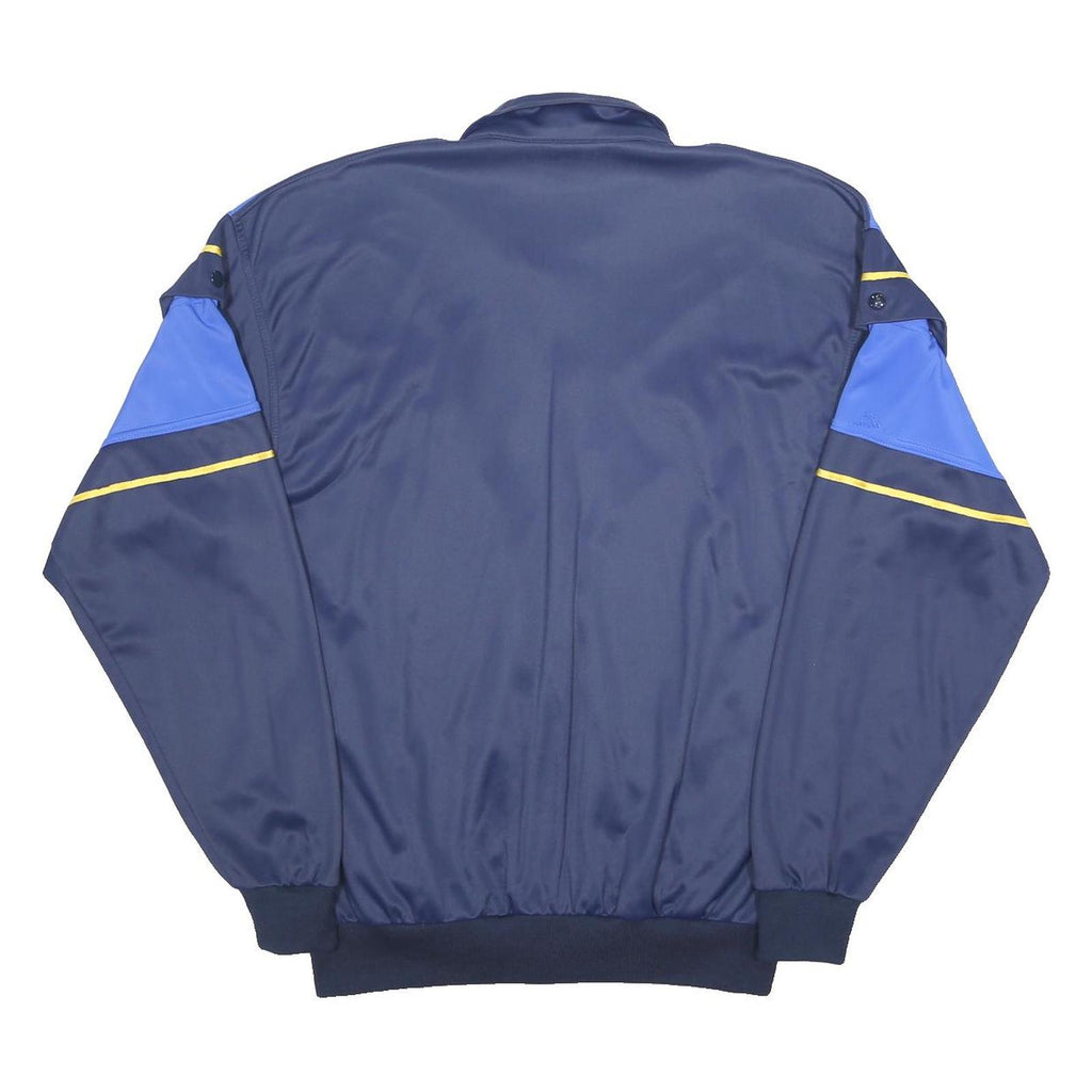 CAMPAGNOLO Mens Blue & Navy Track Jacket L Polyester Colourblock Zip Long Sleeve
