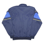 CAMPAGNOLO Mens Blue & Navy Track Jacket L Polyester Colourblock Zip Long Sleeve