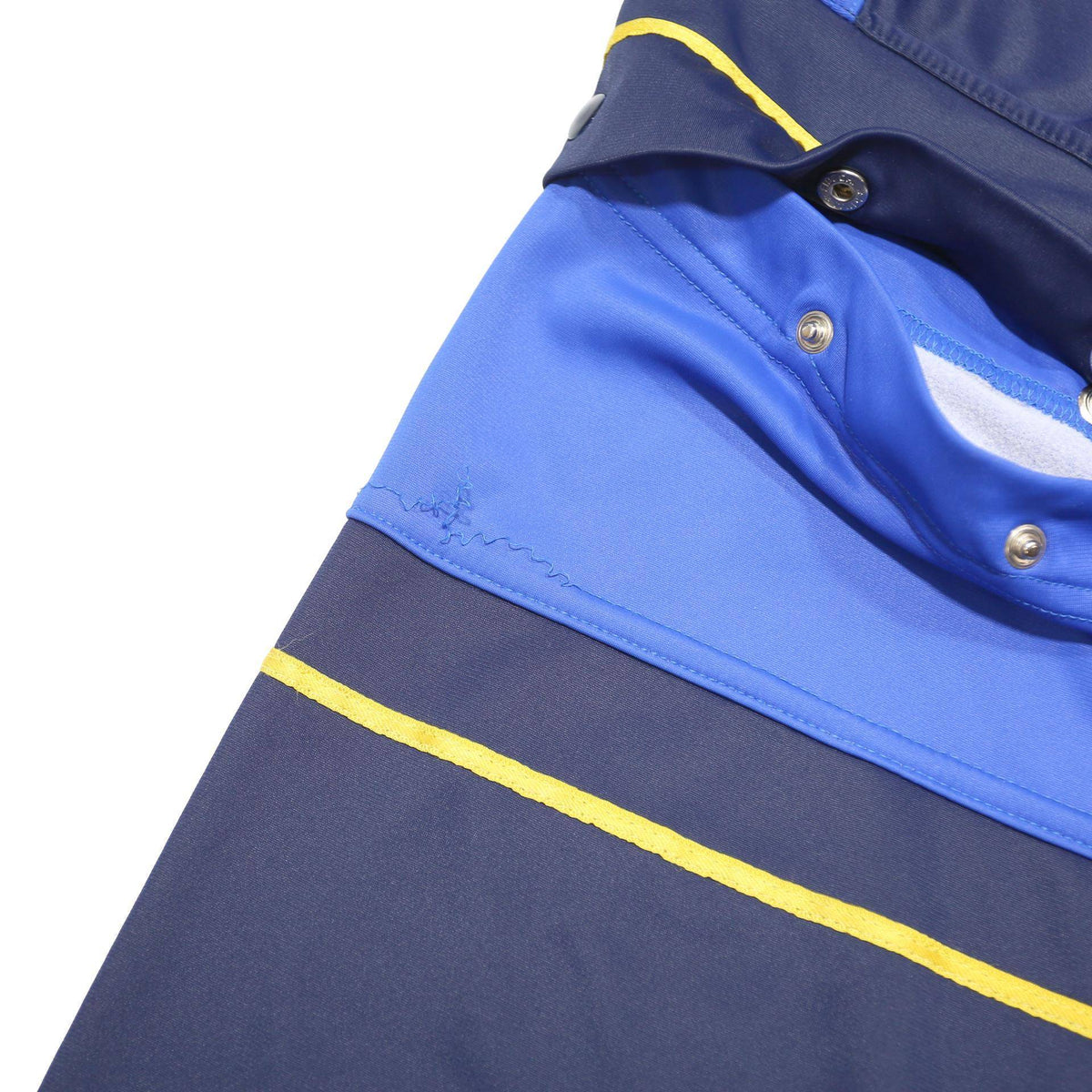 CAMPAGNOLO Mens Blue & Navy Track Jacket L Polyester Colourblock Zip Long Sleeve