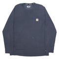 CARHARTT Mens Navy Blue Bitterroot Plumbing Graphic T-Shirt L Long Sleeve Crew