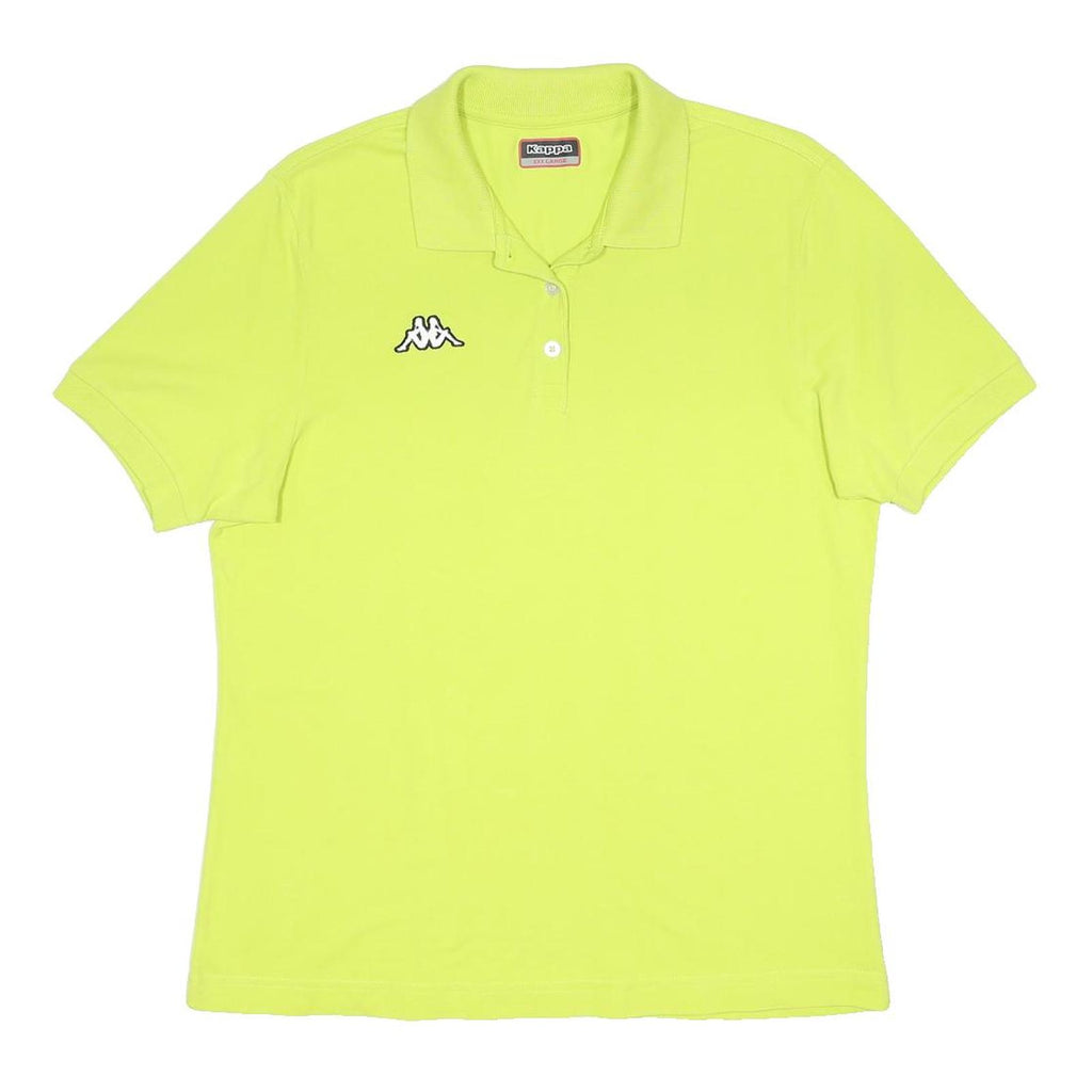KAPPA Womens Yellow Short Sleeve Plain Cotton Polo Shirt 3XL Casual Summer