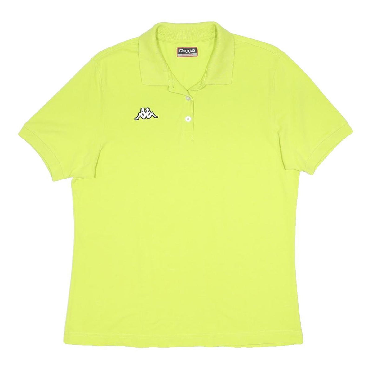 KAPPA Womens Yellow Short Sleeve Plain Cotton Polo Shirt 3XL Casual Summer