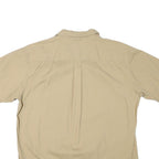 TIMBERLAND Mens Beige Cotton Blend Shirt XL Casual Short Sleeve Buttons