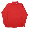 FILA Mens Red Long Sleeve T-Shirt L High Neck Cotton Casual Sportswear
