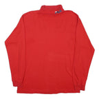 FILA Mens Red Long Sleeve T-Shirt L High Neck Cotton Casual Sportswear