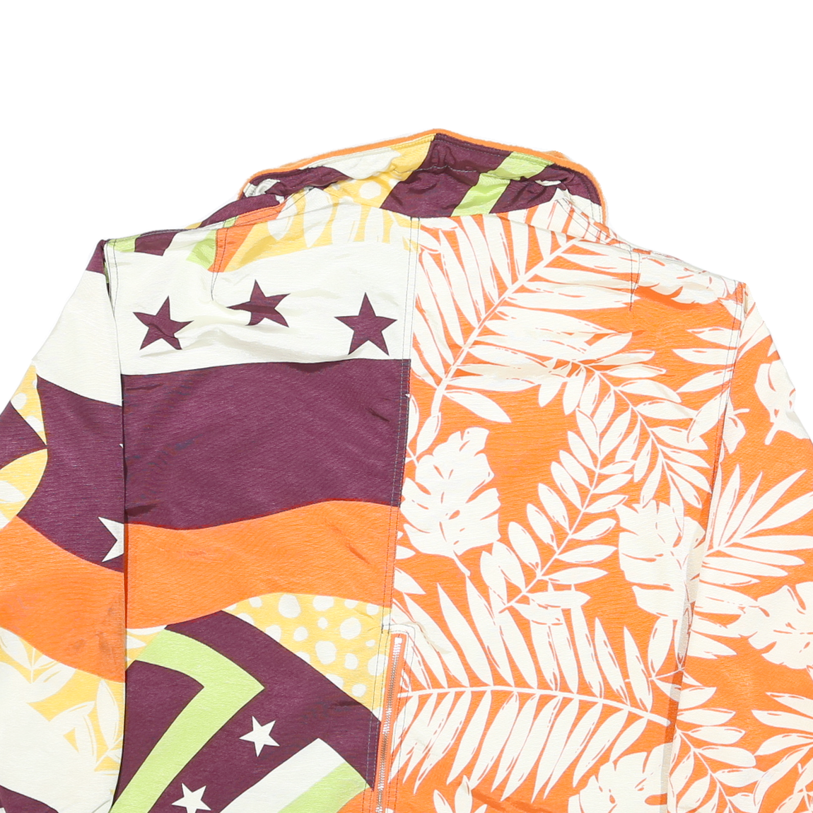 VOLPE NEVE Womens Orange & Multi Patterned Nylon Zip Jacket XL Lightweight