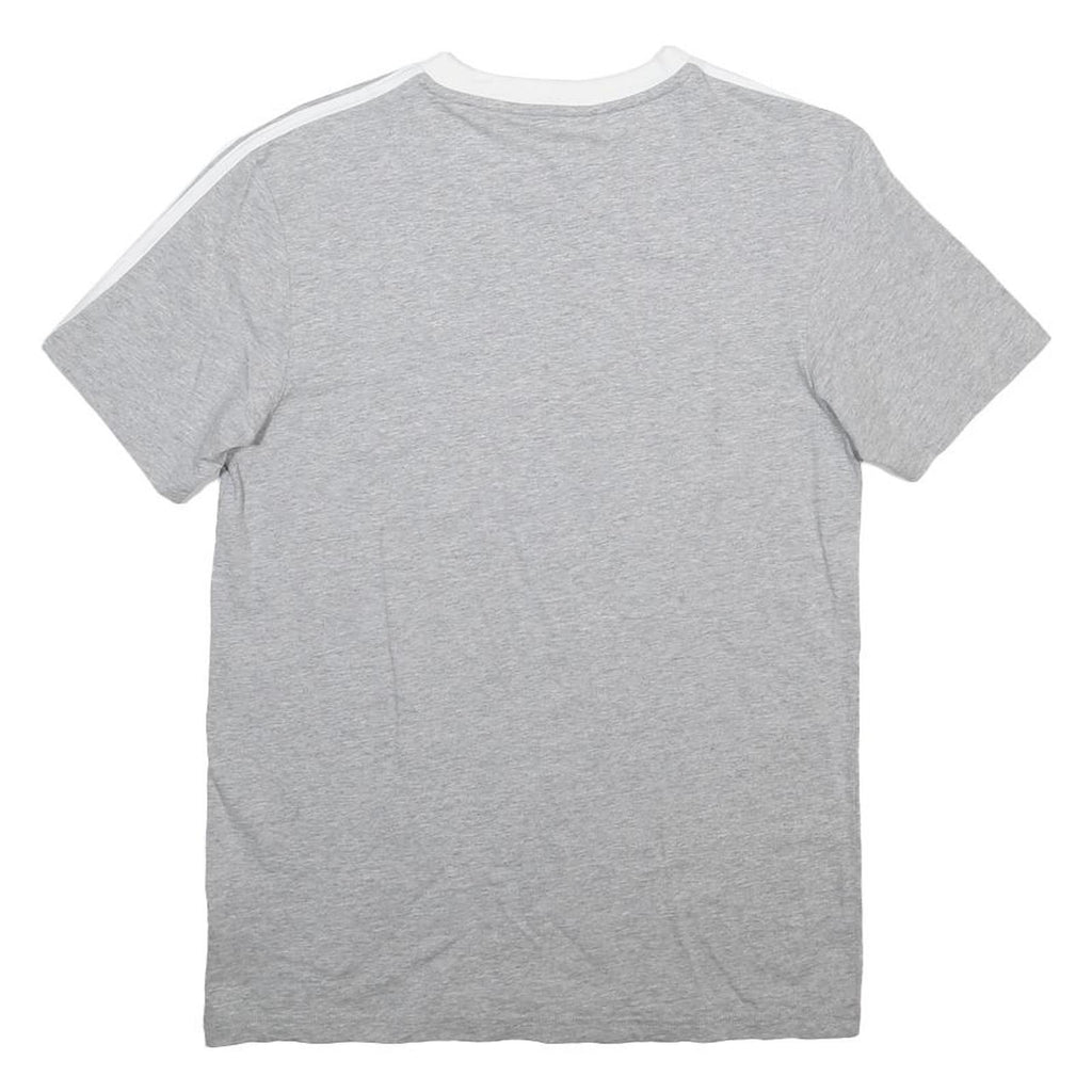 ADIDAS Womens Grey & White Modern T-Shirt XS Short Sleeve Crew Neck Logo