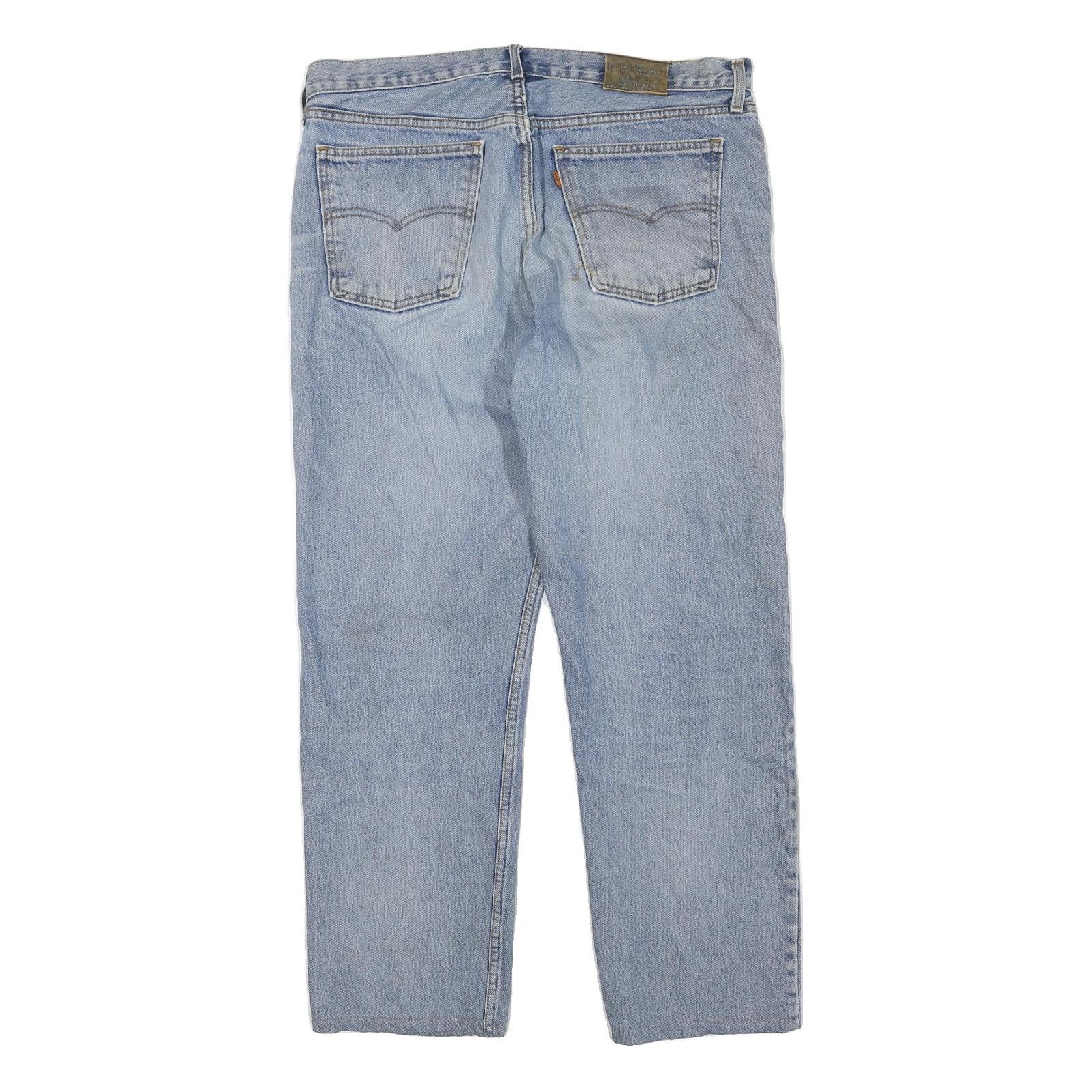 LEVI'S Mens Jeans Blue Regular Straight Denim Medium W36 L29 Classic Zip