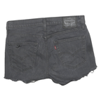 LEVI'S Womens Shorts Grey Denim Cut-Off L W34 Distressed Casual Summer
