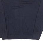POLO RALPH LAUREN Mens Navy Blue Plain V Neck Basic Knit 2XL Cotton Blend Jumper