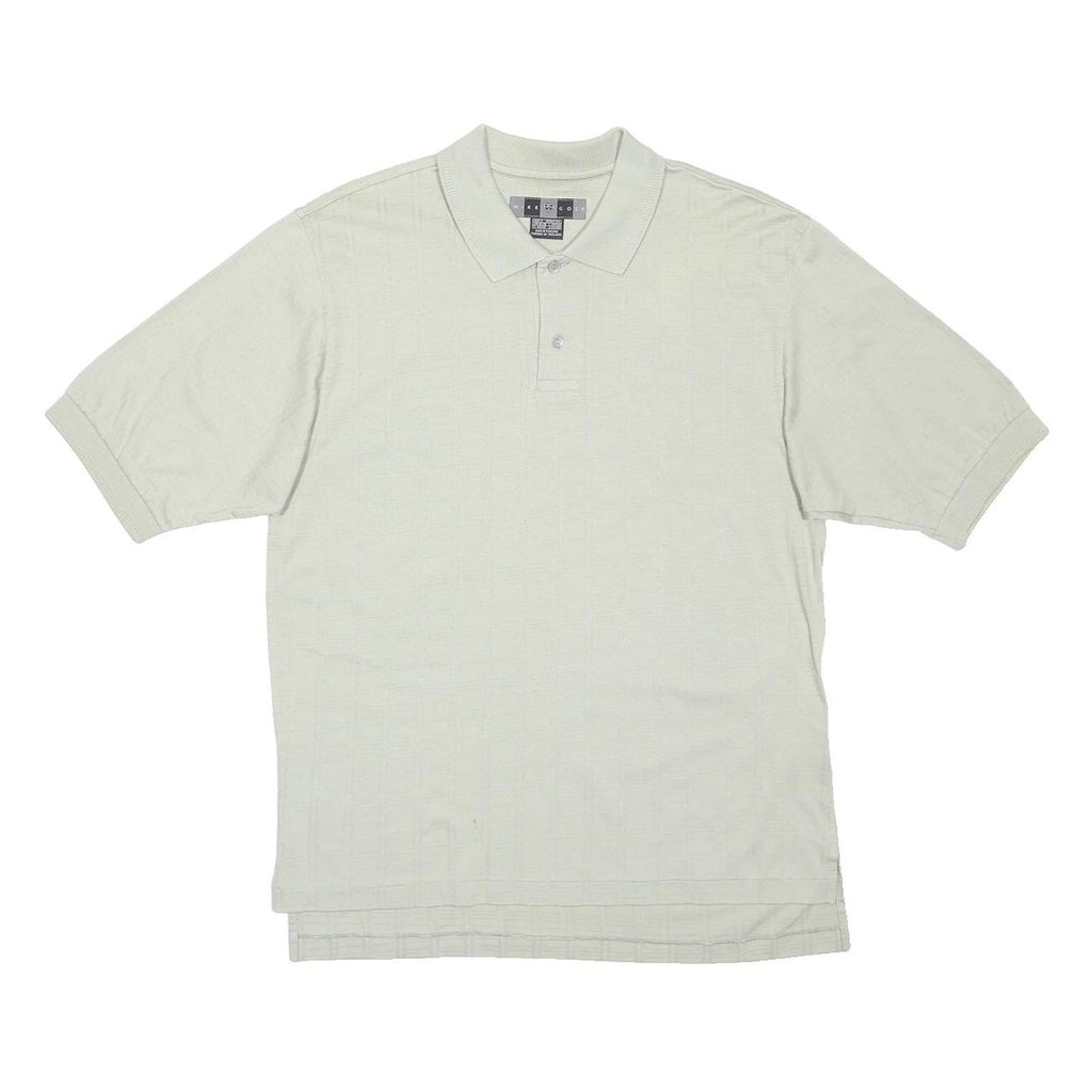 NIKE Mens White Cotton Polo Shirt S Short Sleeve Plain Casual Summer
