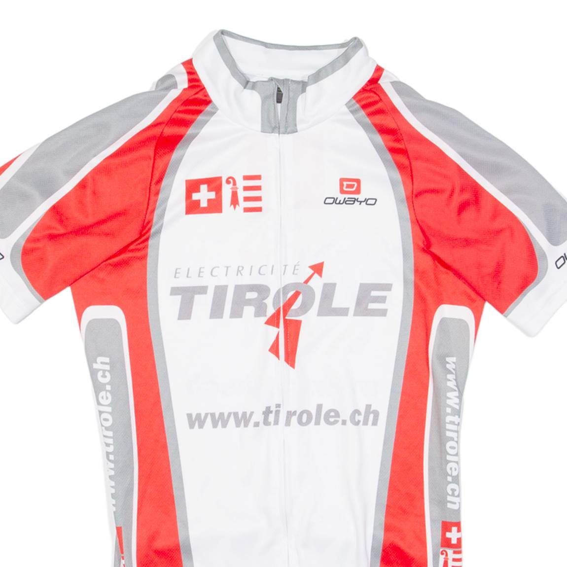 Cycling Mens Jersey Red Full Zip S