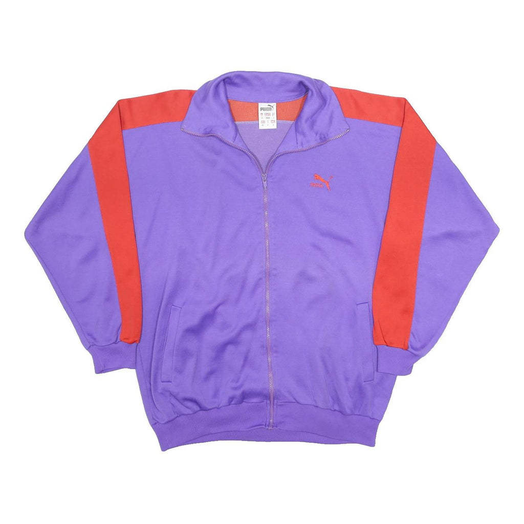PUMA Mens Purple & Red Zip Jacket M Cotton Blend Casual Sportswear