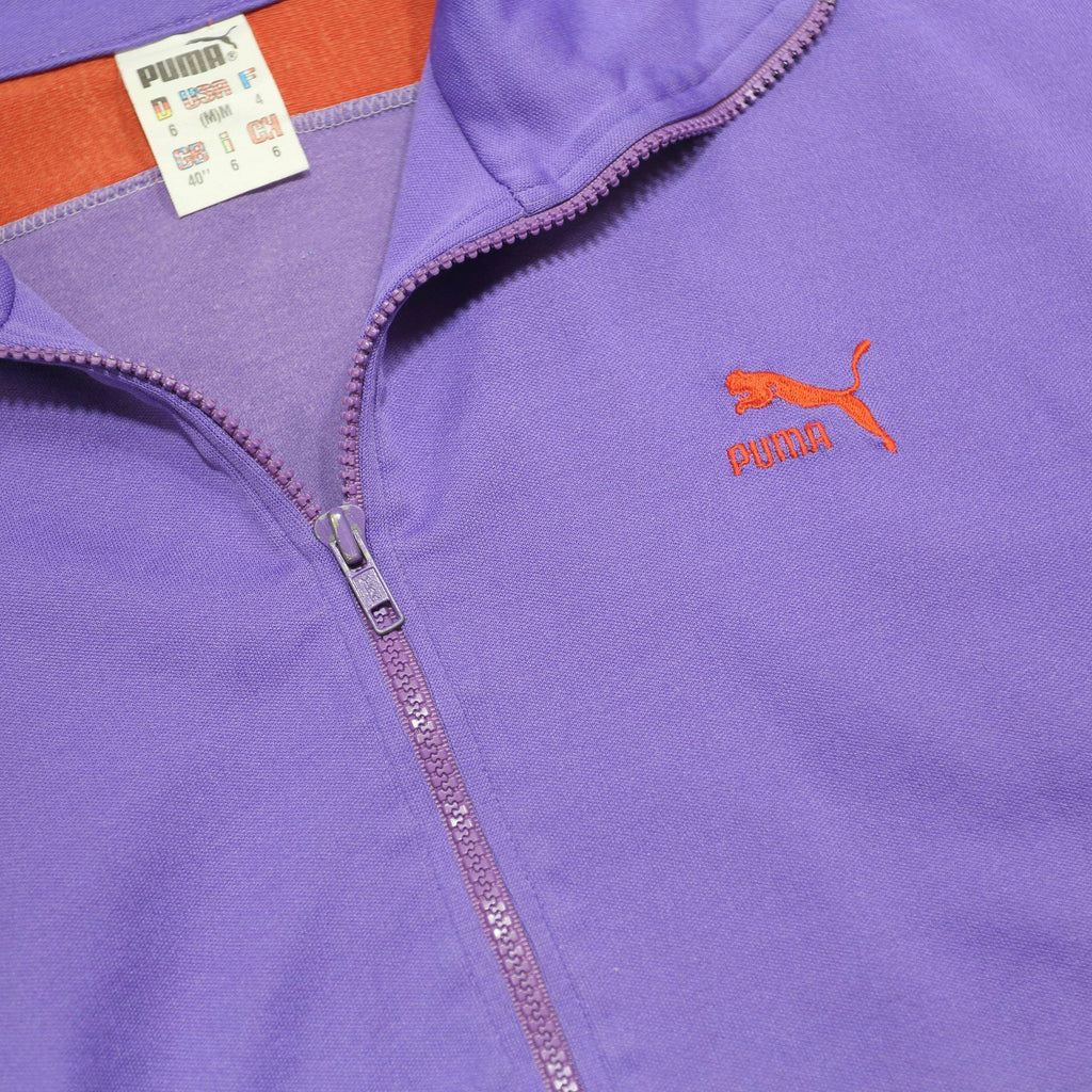 PUMA Mens Purple & Red Zip Jacket M Cotton Blend Casual Sportswear