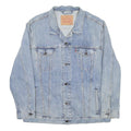 LEVI'S Mens Blue Denim Classic Jacket 2XL Button Closure Casual Outerwear