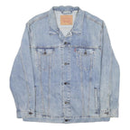 LEVI'S Mens Blue Denim Classic Jacket 2XL Button Closure Casual Outerwear