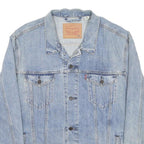 LEVI'S Mens Blue Denim Classic Jacket 2XL Button Closure Casual Outerwear