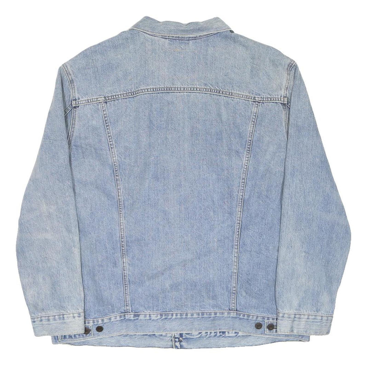 LEVI'S Mens Blue Denim Classic Jacket 2XL Button Closure Casual Outerwear