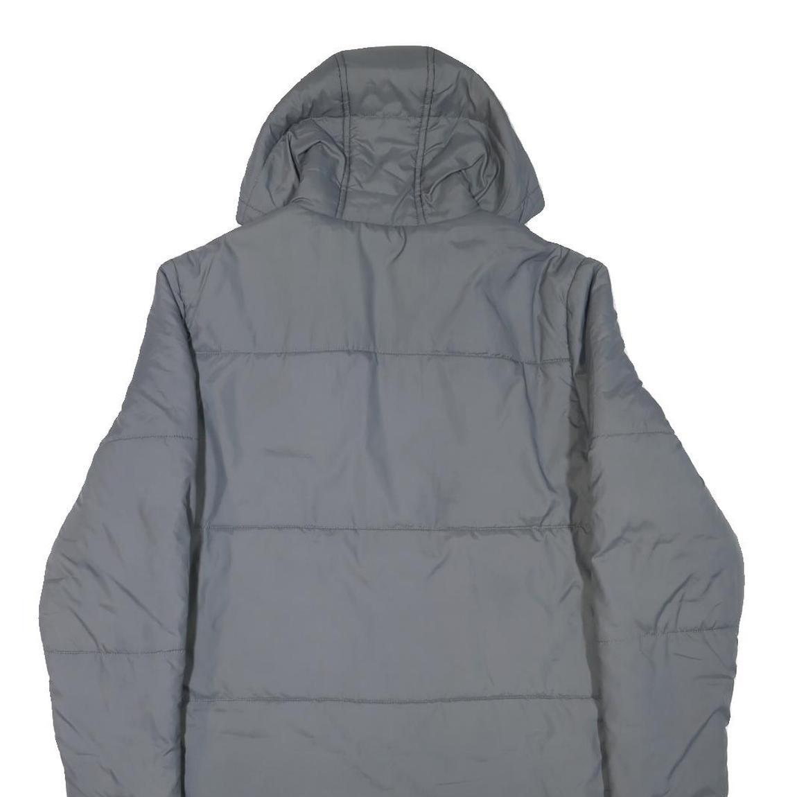 ELLESSE Womens Grey Long Sleeve Puffer Jacket UK 10 Polyester Blend Hood