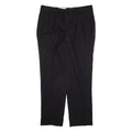 Pleated Womens Trousers Black Regular Tapered W35 L29