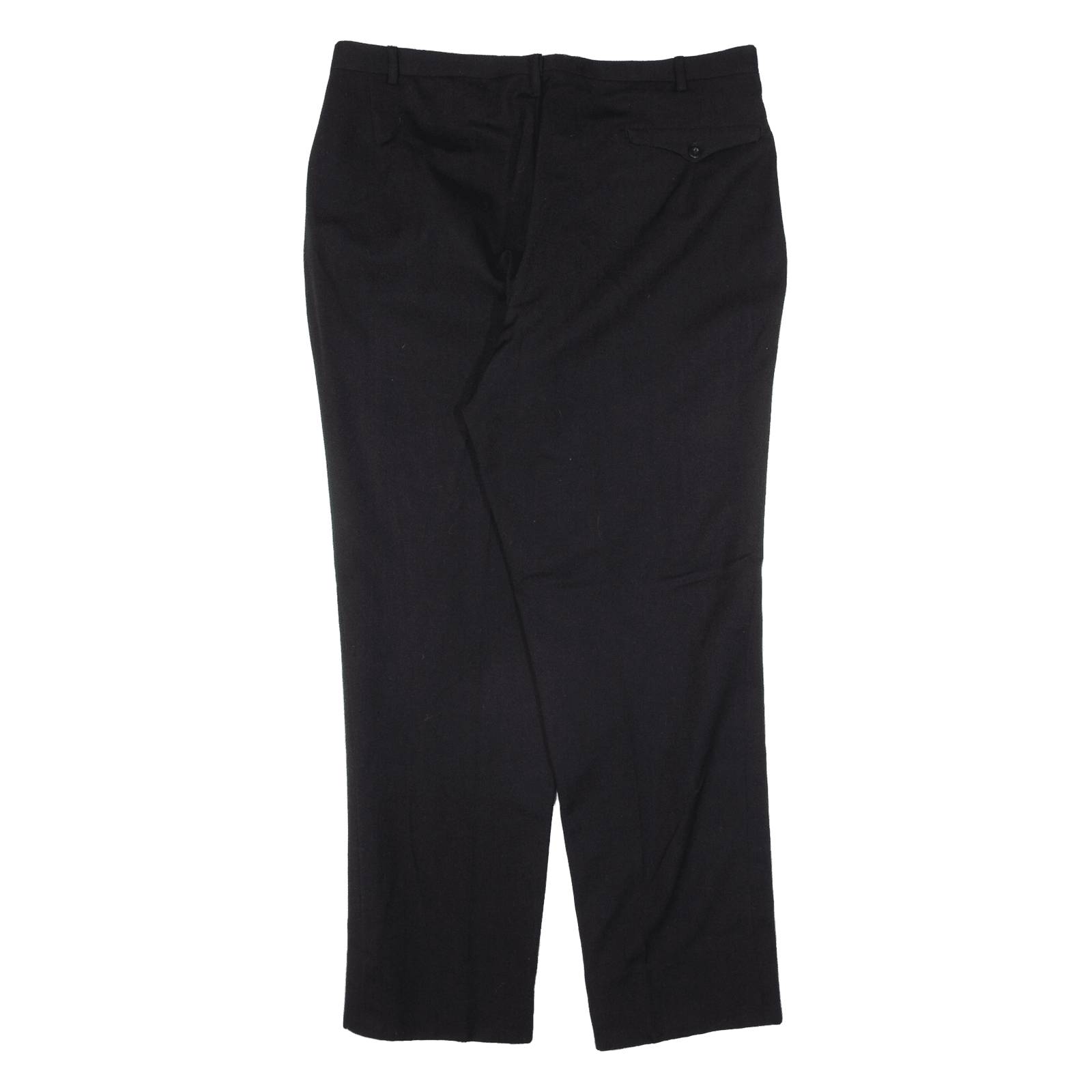 Pleated Womens Trousers Black Regular Tapered W35 L29