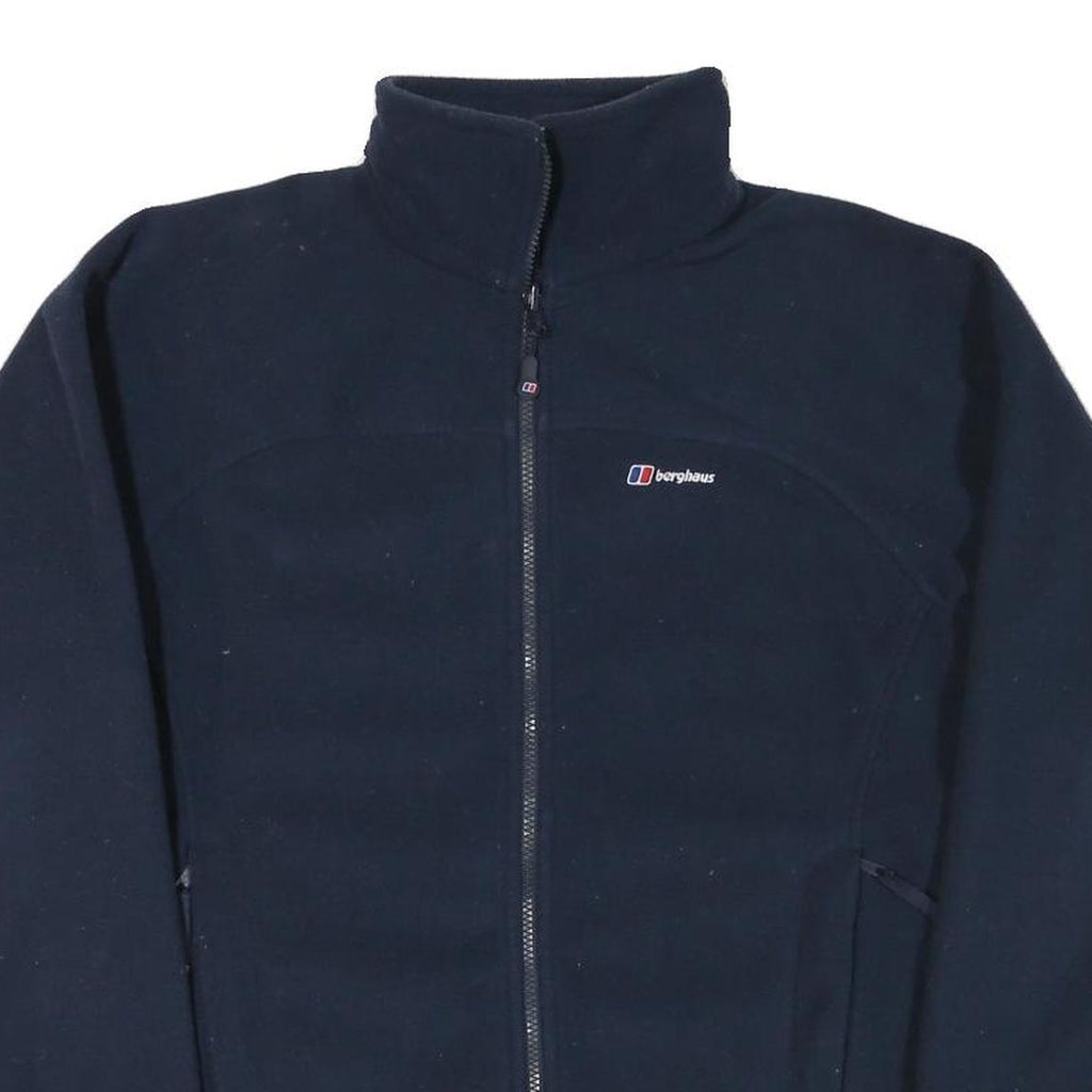 BERGHAUS Womens Navy Blue Jacket M Polyester Blend Plain Full Zip Outdoor Wear