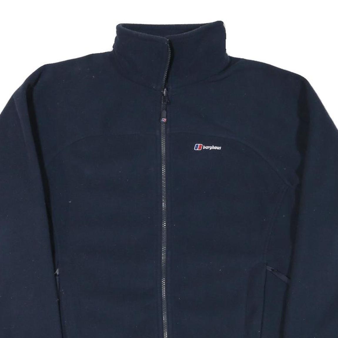 BERGHAUS Womens Navy Blue Jacket M Polyester Blend Plain Full Zip Outdoor Wear