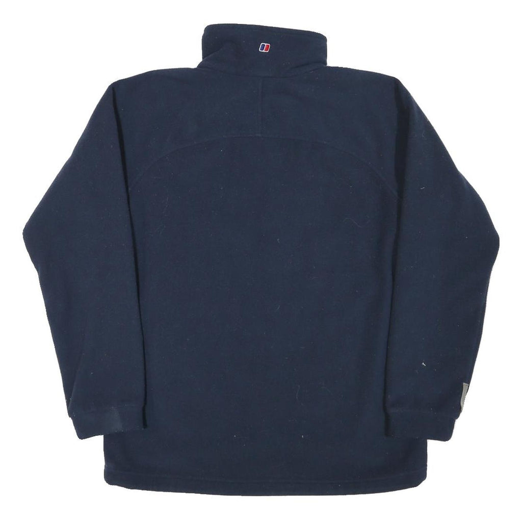 BERGHAUS Womens Navy Blue Jacket M Polyester Blend Plain Full Zip Outdoor Wear