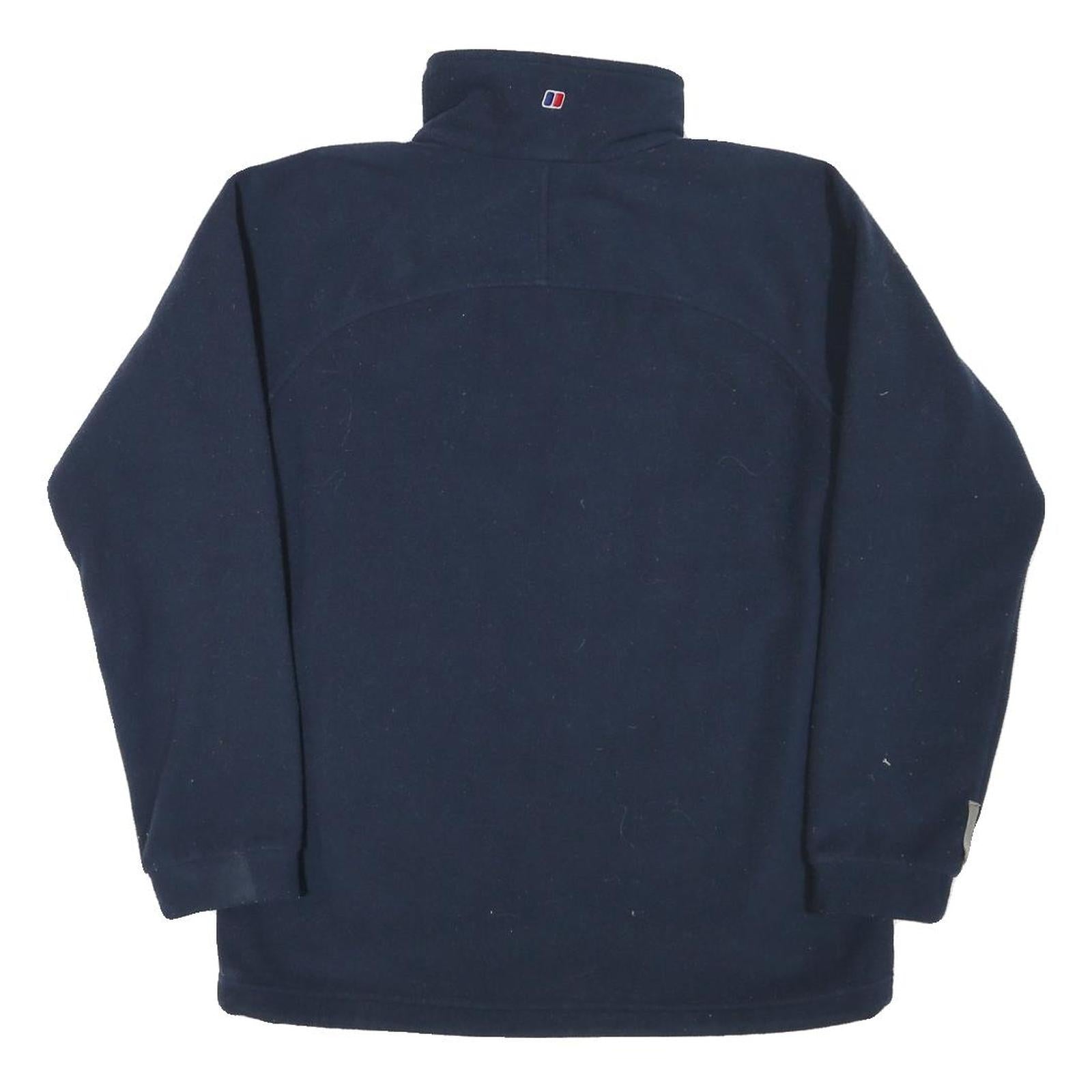 BERGHAUS Womens Navy Blue Jacket M Polyester Blend Plain Full Zip Outdoor Wear