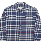 JACHS Mens Blue & Red Plaid Shirt M Cotton Blend Casual Button Down