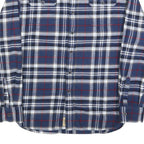 JACHS Mens Blue & Red Plaid Shirt M Cotton Blend Casual Button Down