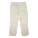DICKIES Mens Cotton Blend Beige Regular Fit Straight Leg Trousers W38 L31