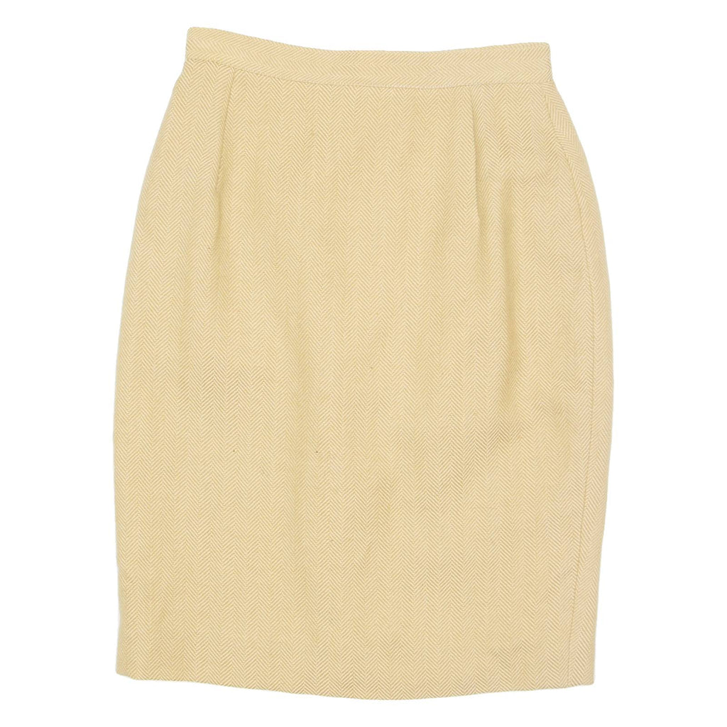 Womens Pencil Skirt Beige Knee Length Chevron S