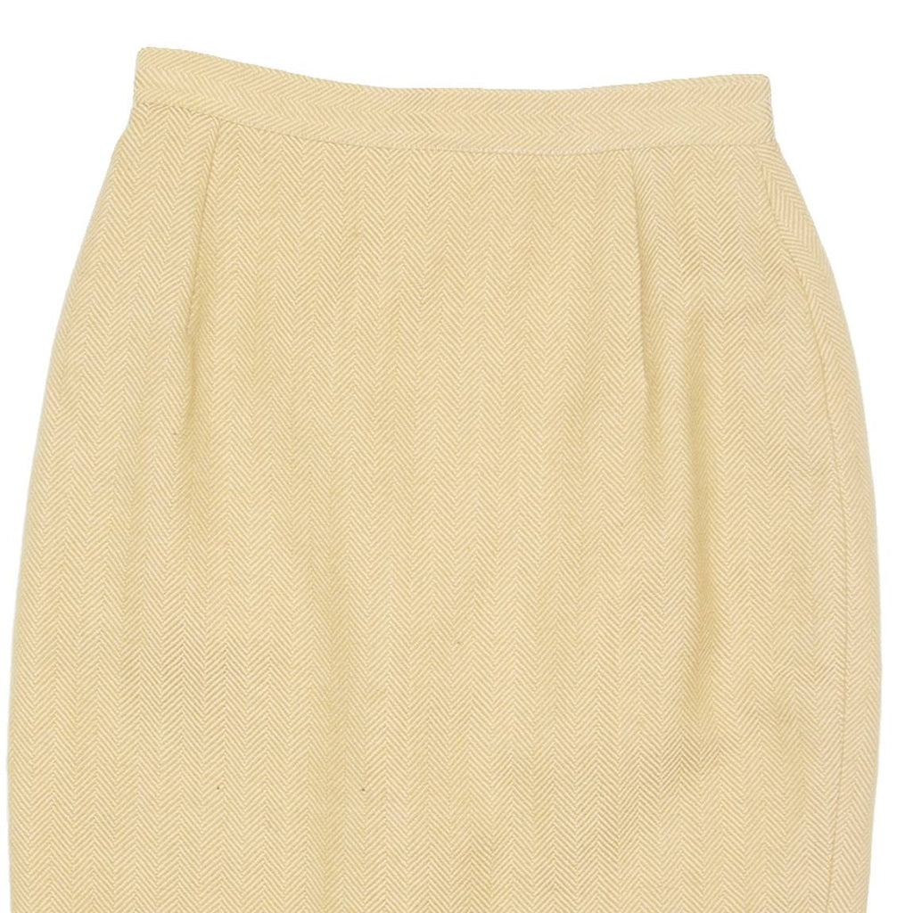 Womens Pencil Skirt Beige Knee Length Chevron S