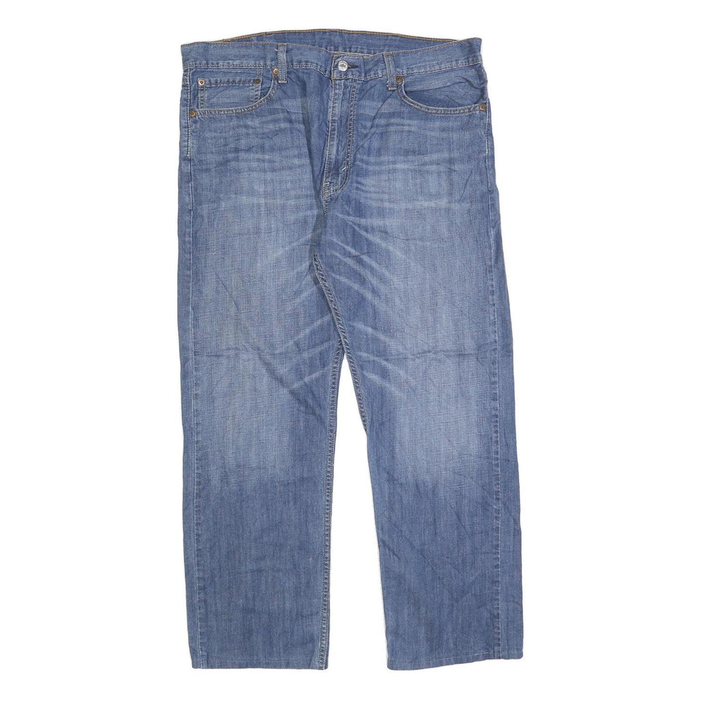 LEVI'S 505 Mens Jeans Blue Regular Straight Denim Medium W38 L28 Classic Zip
