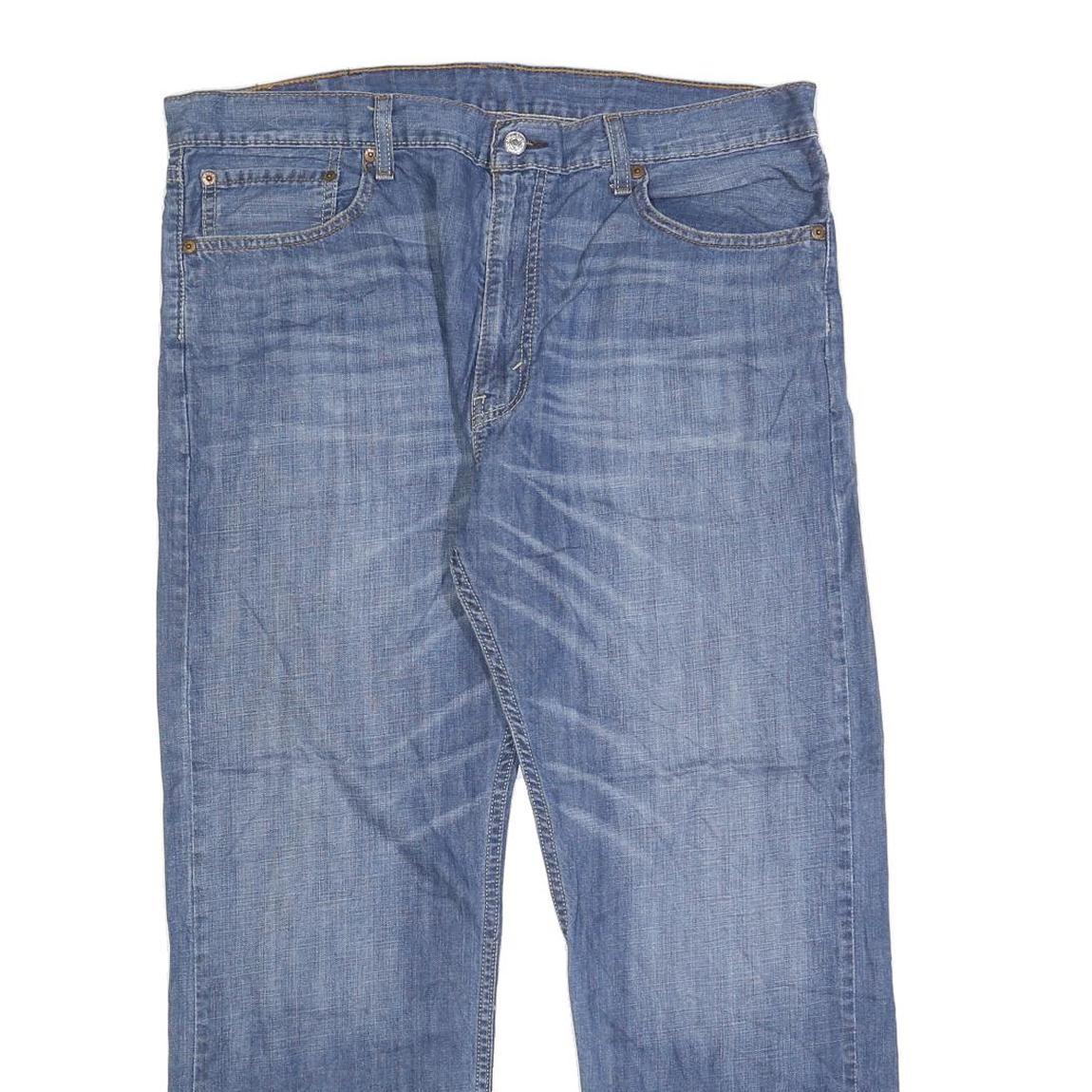 LEVI'S 505 Mens Jeans Blue Regular Straight Denim Medium W38 L28 Classic Zip