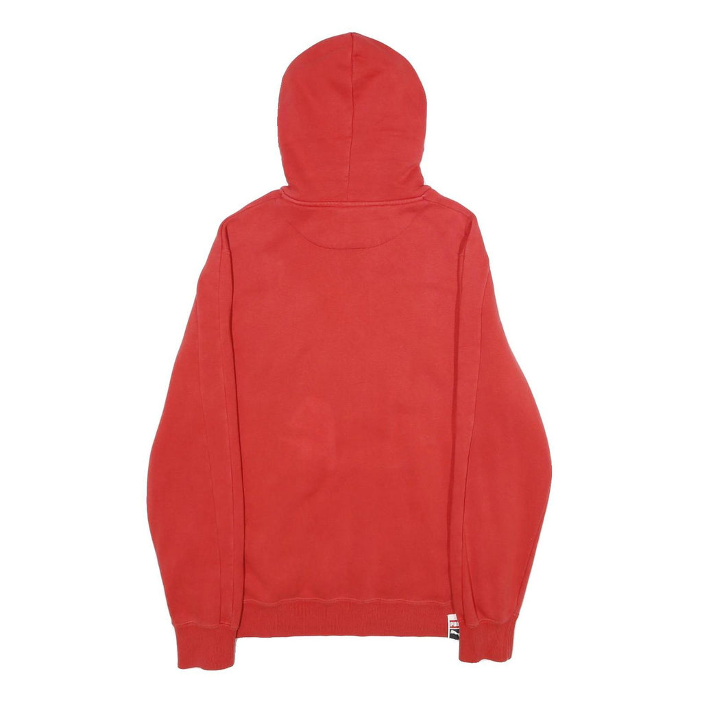 PUMA Mens Red Cotton Blend Graphic Print Pullover Hoodie L
