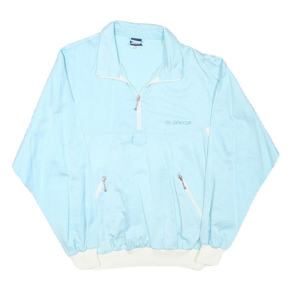 GOLDEN CUP Womens Blue Zip Jacket M Polyester Plain Lightweight Casual