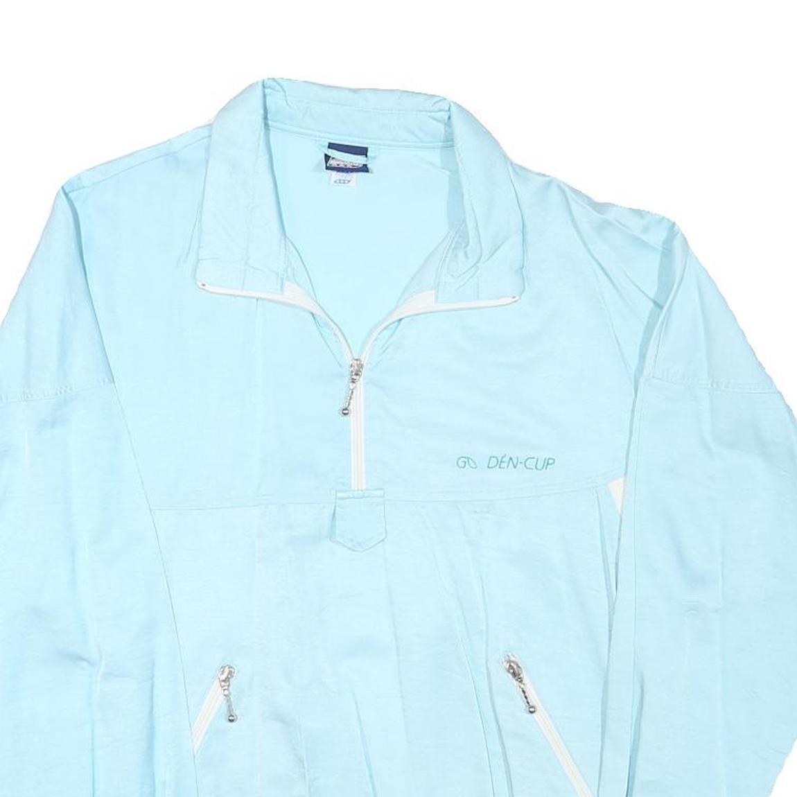 GOLDEN CUP Womens Blue Zip Jacket M Polyester Plain Lightweight Casual