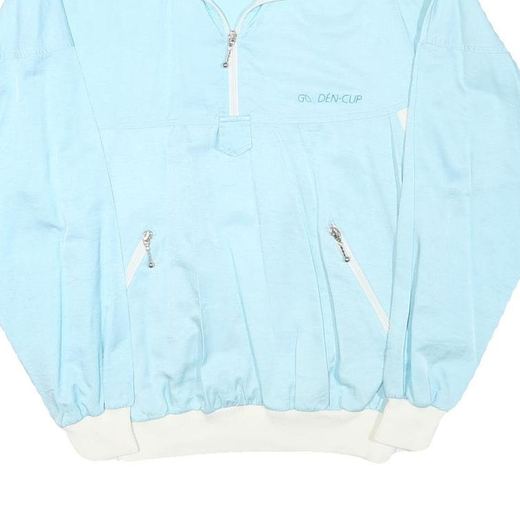 GOLDEN CUP Womens Blue Zip Jacket M Polyester Plain Lightweight Casual