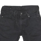 LEVI'S Mens Shorts Black Denim 511 M W30 Casual Cotton Stylish Roll Hem