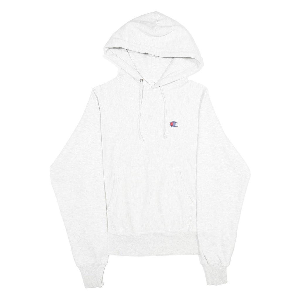 CHAMPION REVERSE WEAVE Mens White Pullover Hoodie XS Classic Logo Cotton Blend